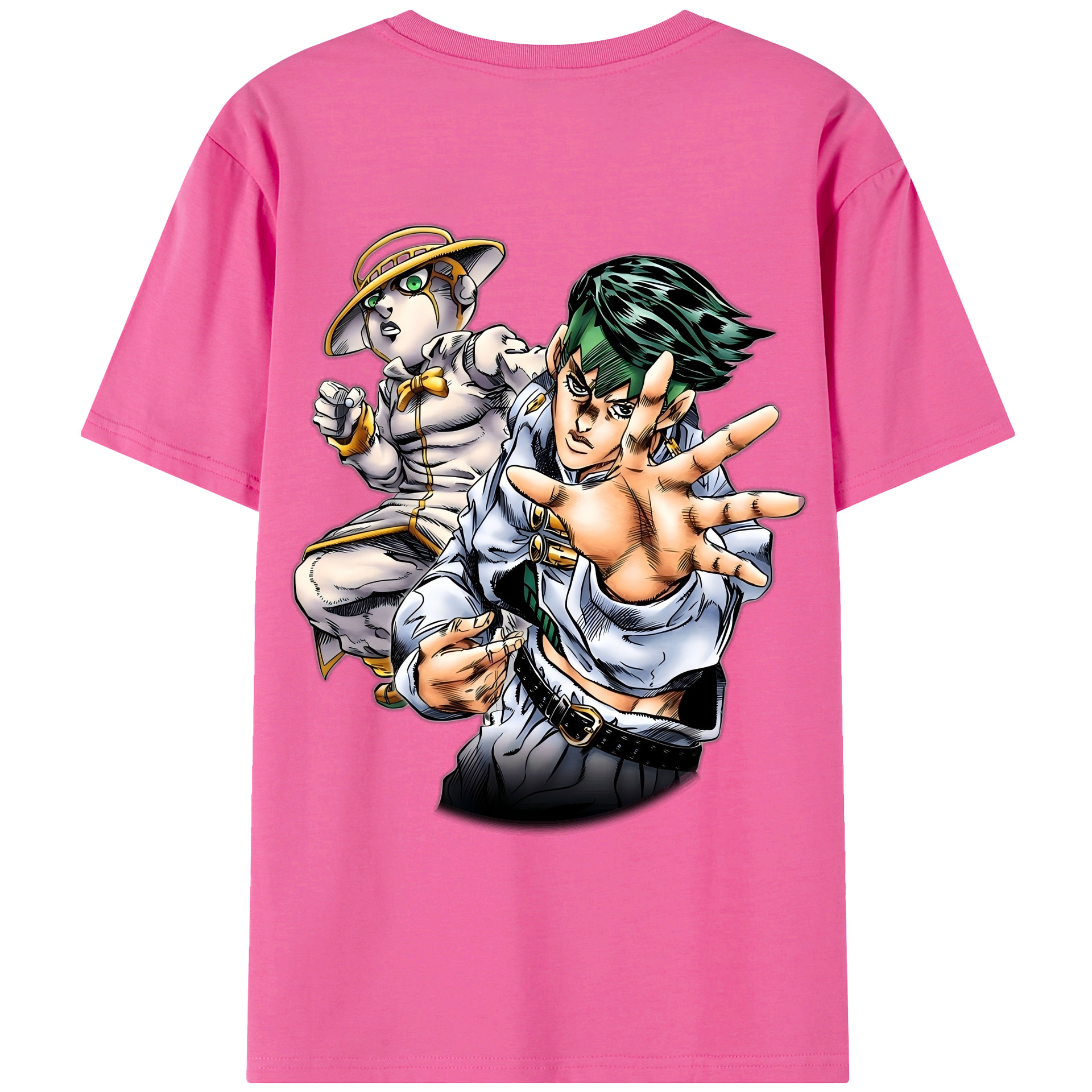 （画像用） ジョジョの奇妙な冒険 岸辺 露伴（きしべ ろはん） JoJo's Bizarre Adventure Rohan Kishibe レディース半袖Tシャツ(バックプリント)